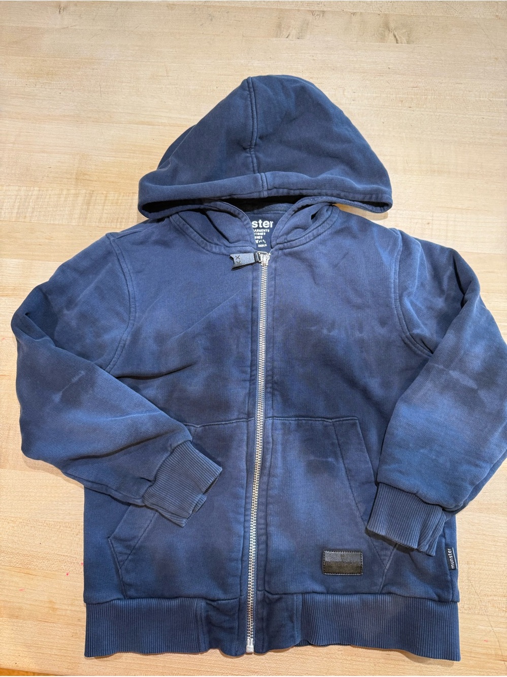 Munster Kids Hooded Sweatshirt in Washed Navy